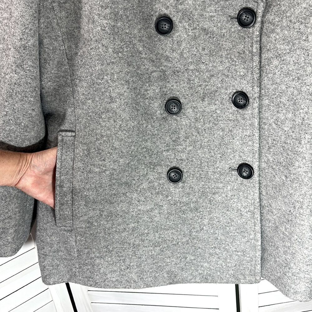 Old Navy Brushed Heather Gray Pea Coat Size XXL - Picture 9 of 13